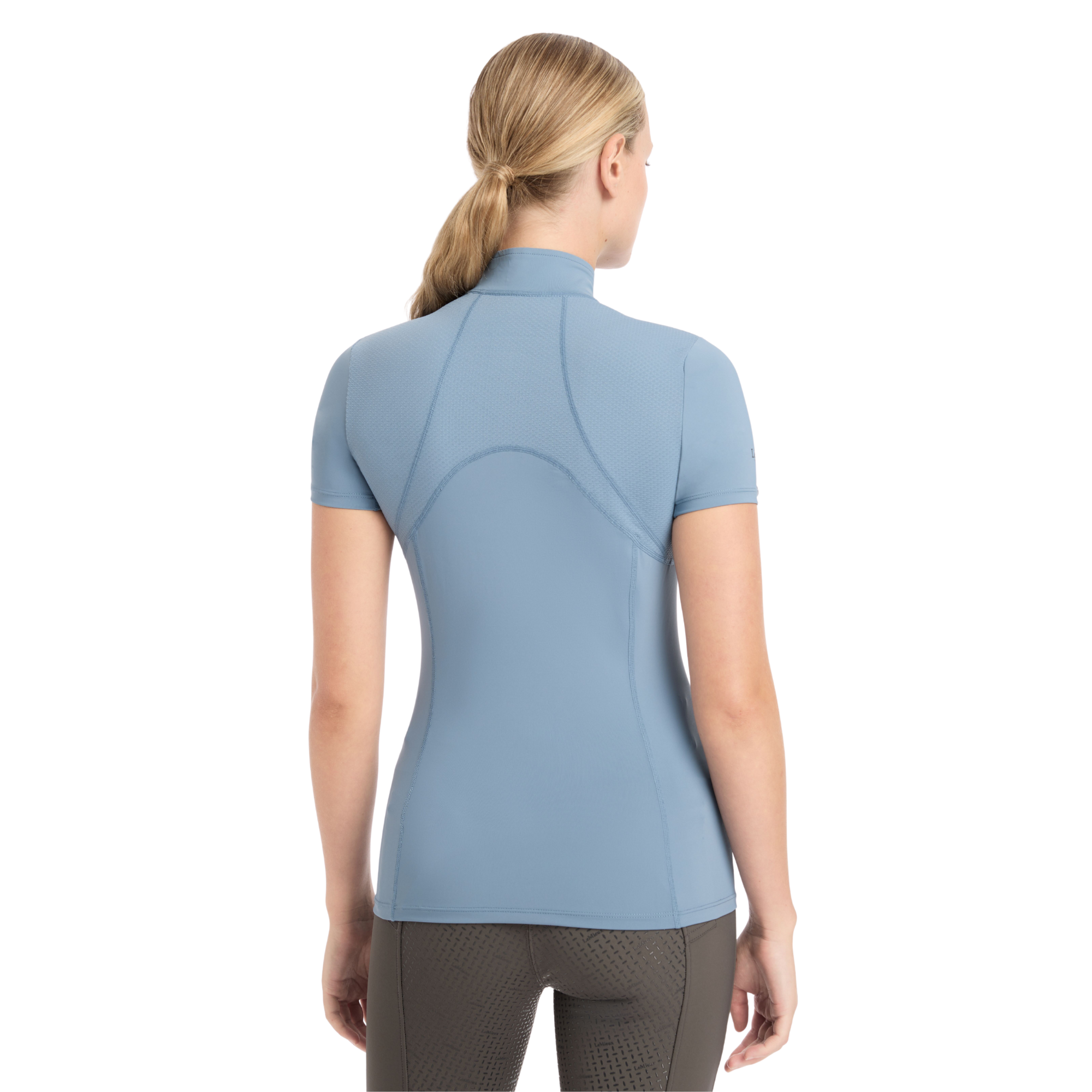 LeMieux Mia Mesh Short Sleeve Base Layer, Ice Blue