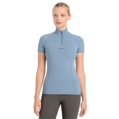 LeMieux Mia Mesh Short Sleeve Base Layer, Ice Blue