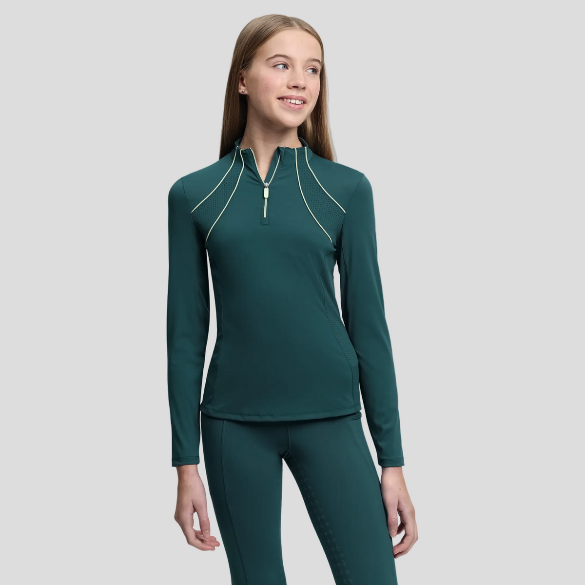 LeMieux Young Rider Airflow Long Sleeve Base Layer, Jungle