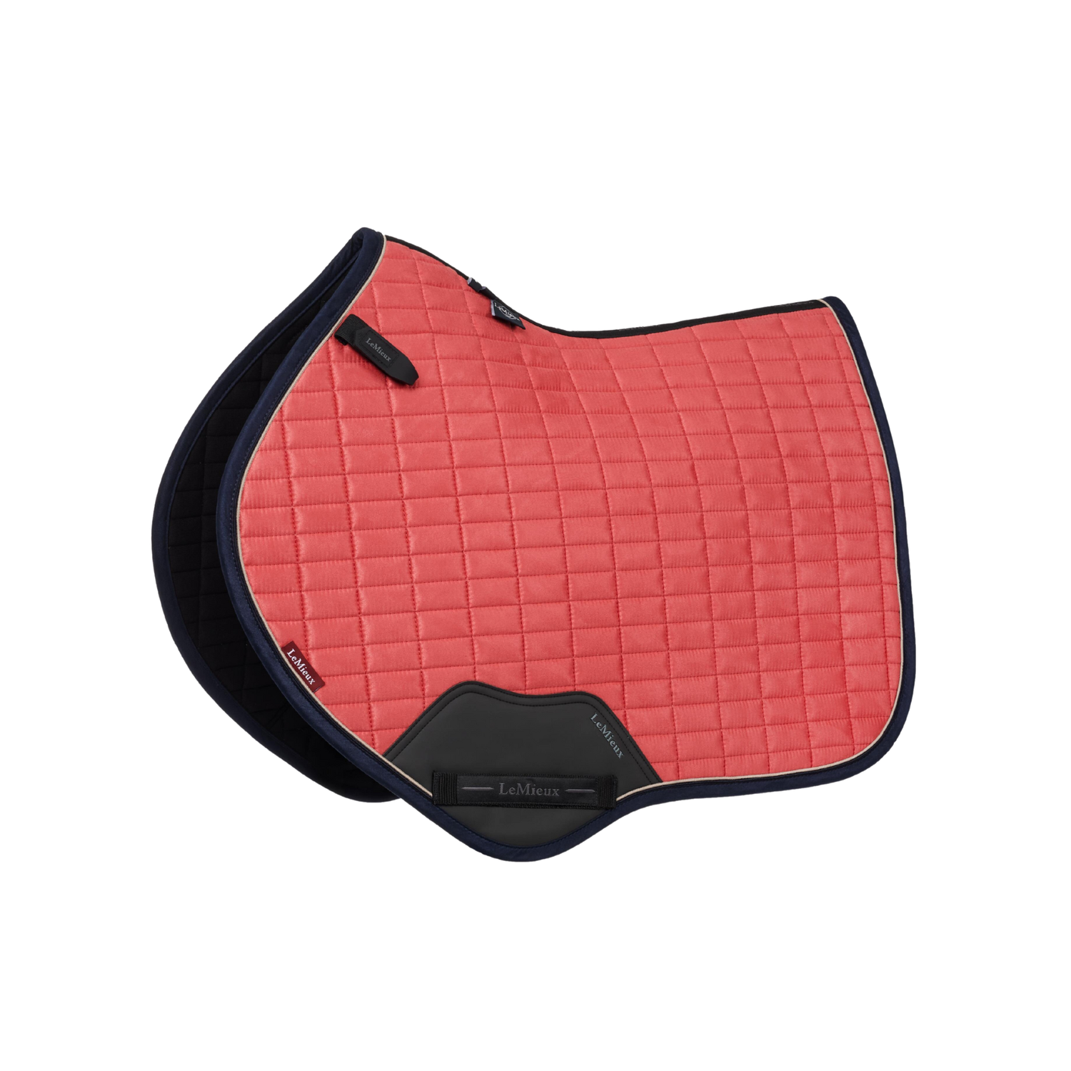 LeMieux Mini Suede Close Contact Square Pad, Cranberry