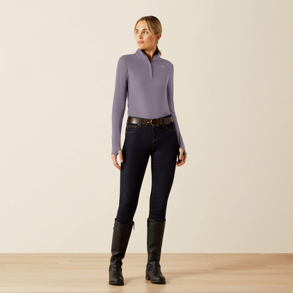 Ariat Lowell 3.0 1/4 Zip Baselayer, Purple Ash