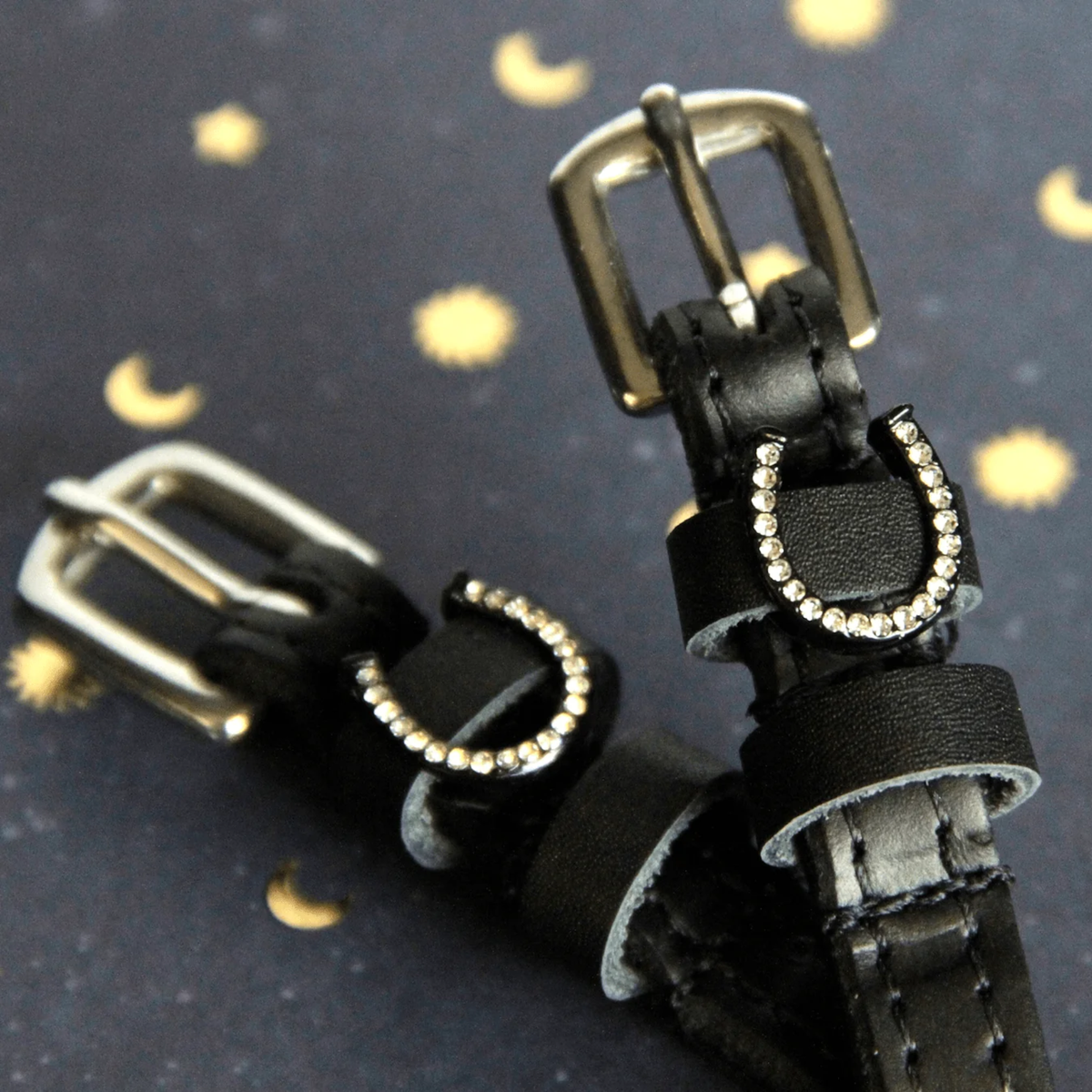 ManeJane Horse Shoes Silver Bling Spur Strap