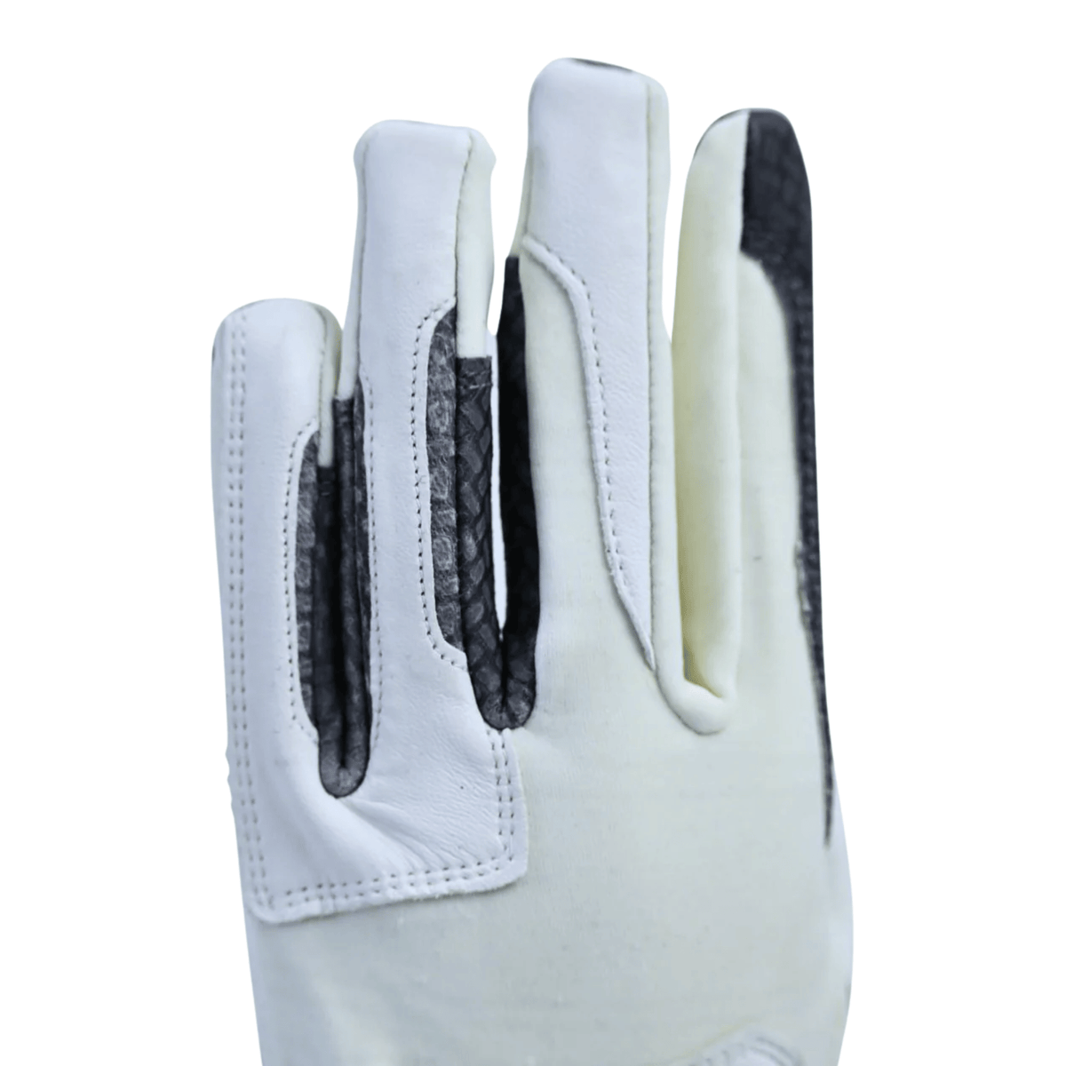 White glove with black accents on a white background