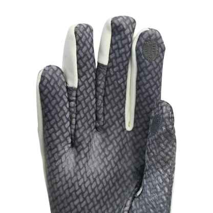 Correct Connect Oil-Tac Copper Tech Leather Premium Riding Gloves, White