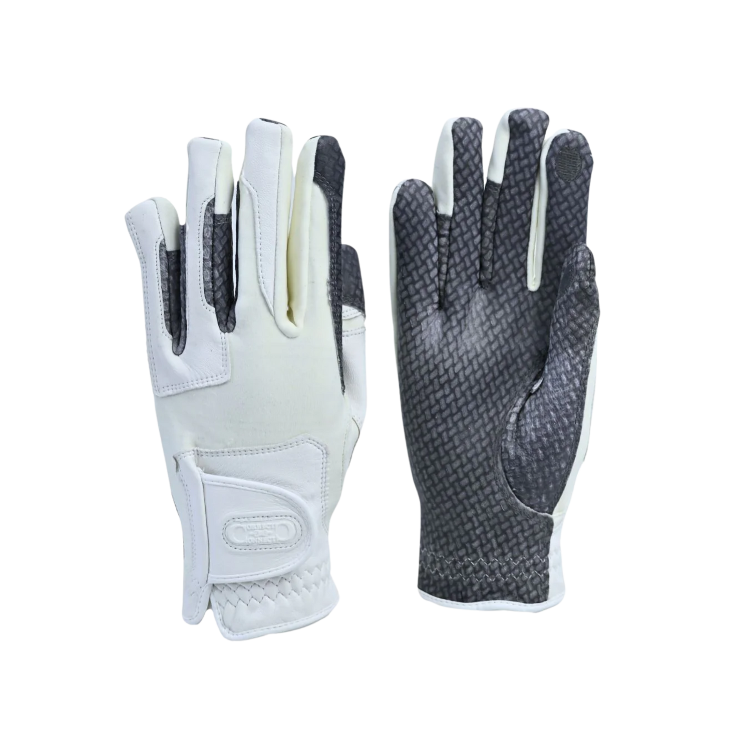 Correct Connect Oil-Tac Copper Tech Leather Premium Riding Gloves, White