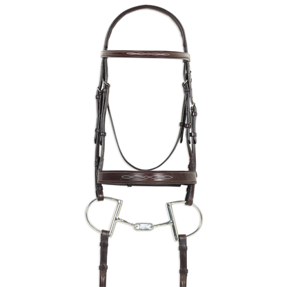 Pessoa PRO Fancy Stitched Raised WIDE Noseband Bridle