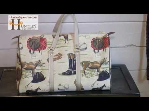 Huntley Equestrian Tapestry Duffle Bag, English Design