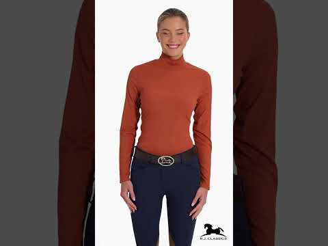 R.J. Classics Joelle Mock Neck Shirt, Baked Clay