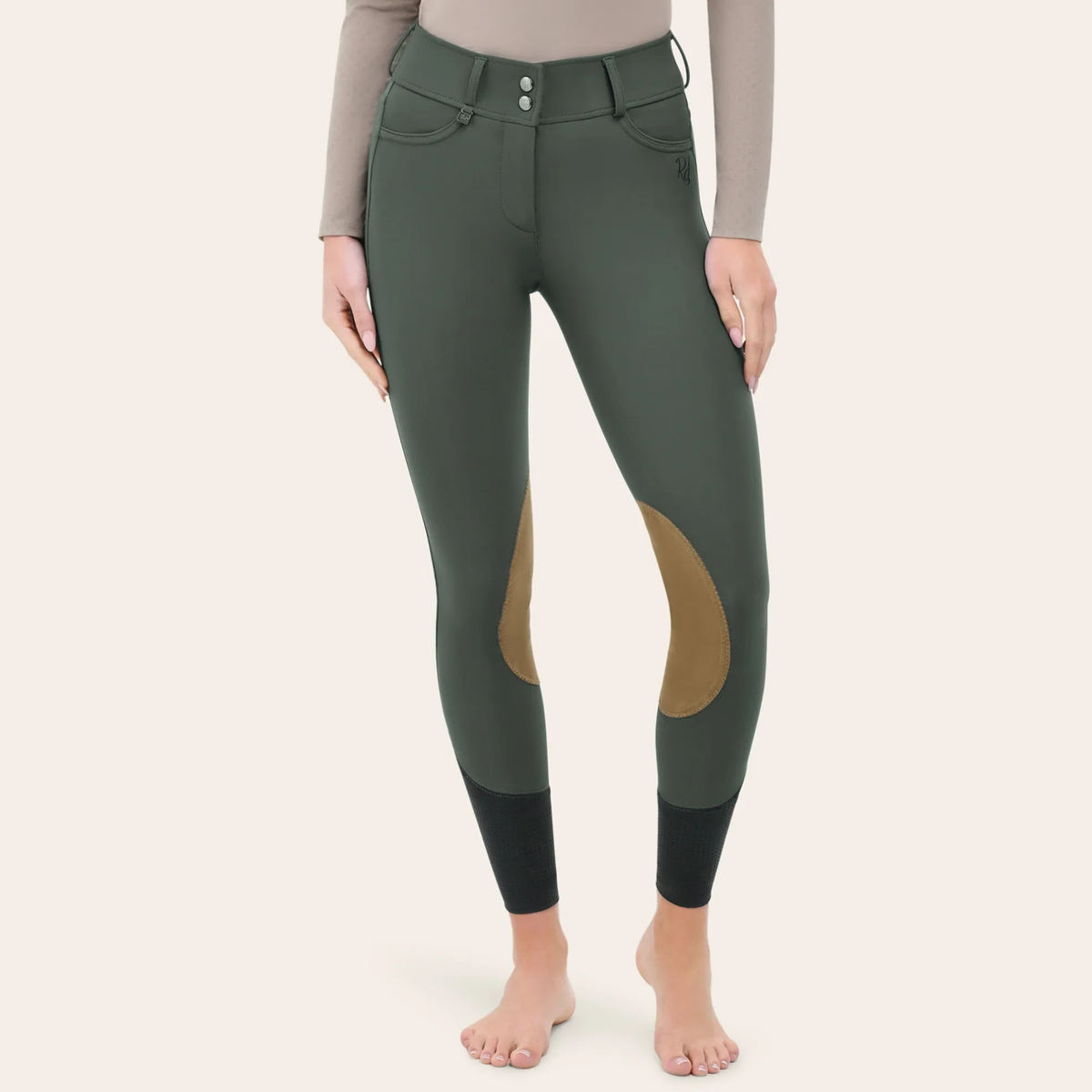 R.J. Classics Olivia Luxe-Tek Breech, Pewter Green