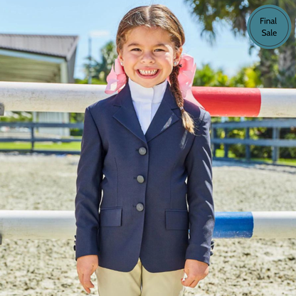 R.J. Classics Hailey II Girls Stretch Show Coat, Navy