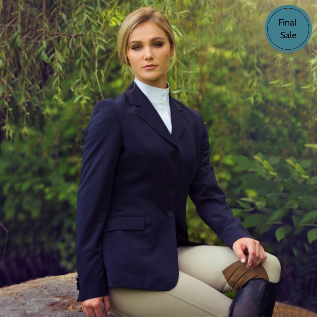 R.J. Classics Nora Ladies Grey Label Show Coat,  Navy