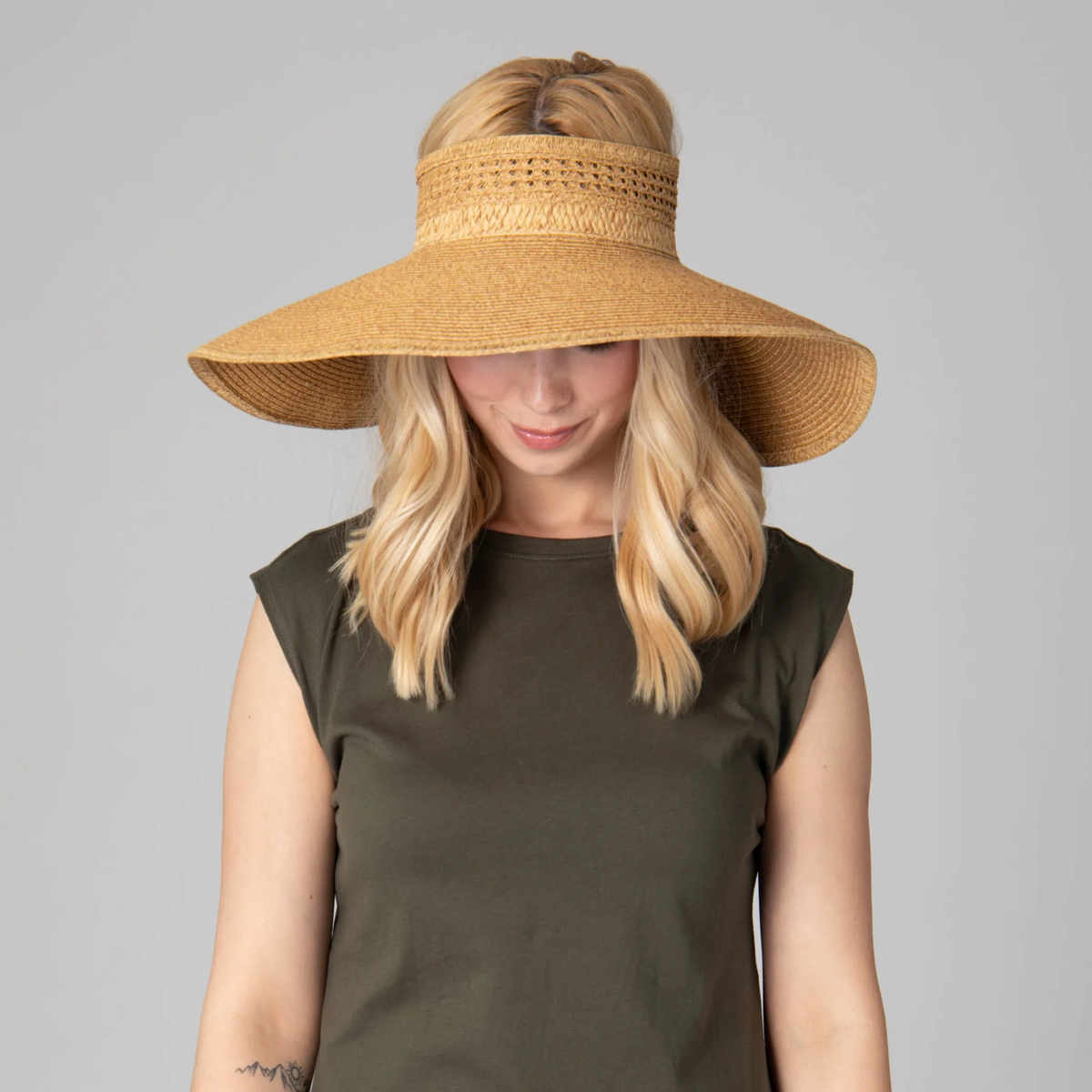 San Diego Hat Company Everyday Full Coverage - Wide Brim Roll Up Visor
