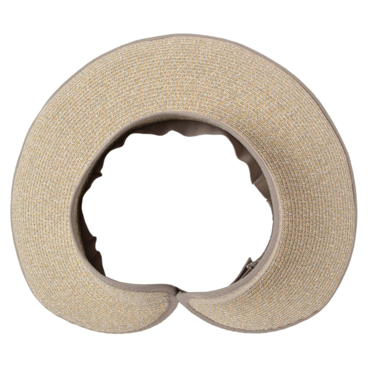 San Diego Hat Company Signature Ultrabraid Large Brim Visor, Grey/Tan