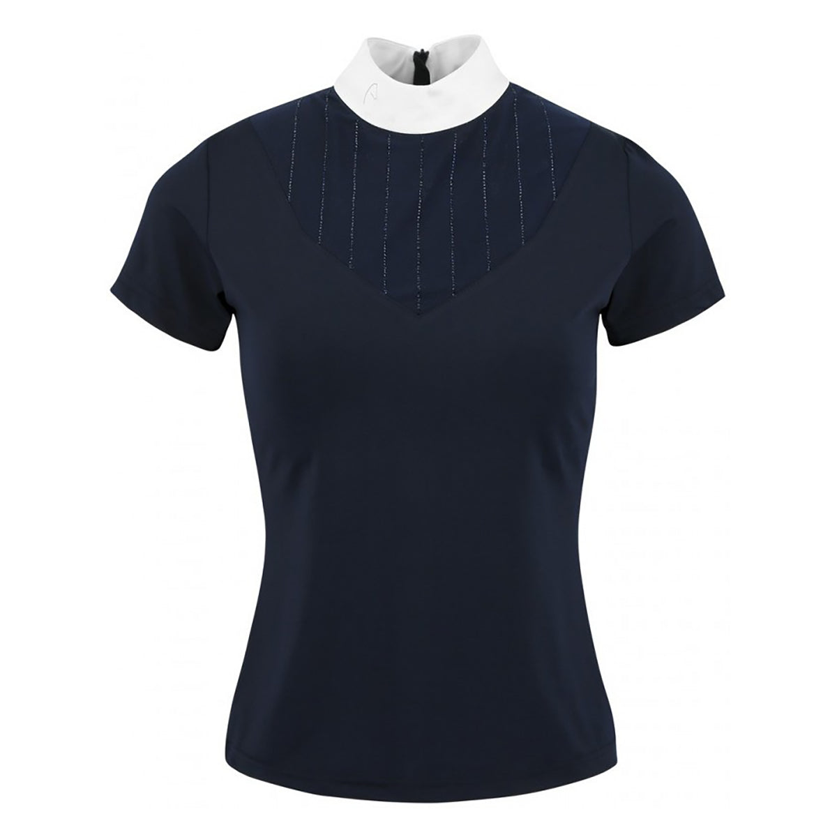 Equithème Funza Short Sleeve Competition Shirt Navy Front Product Image