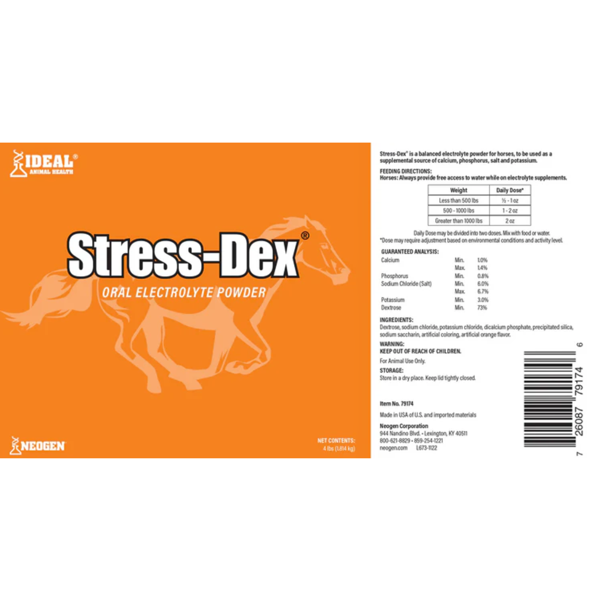 Stress-Dex Oral Electrolyte Powder, 4lb