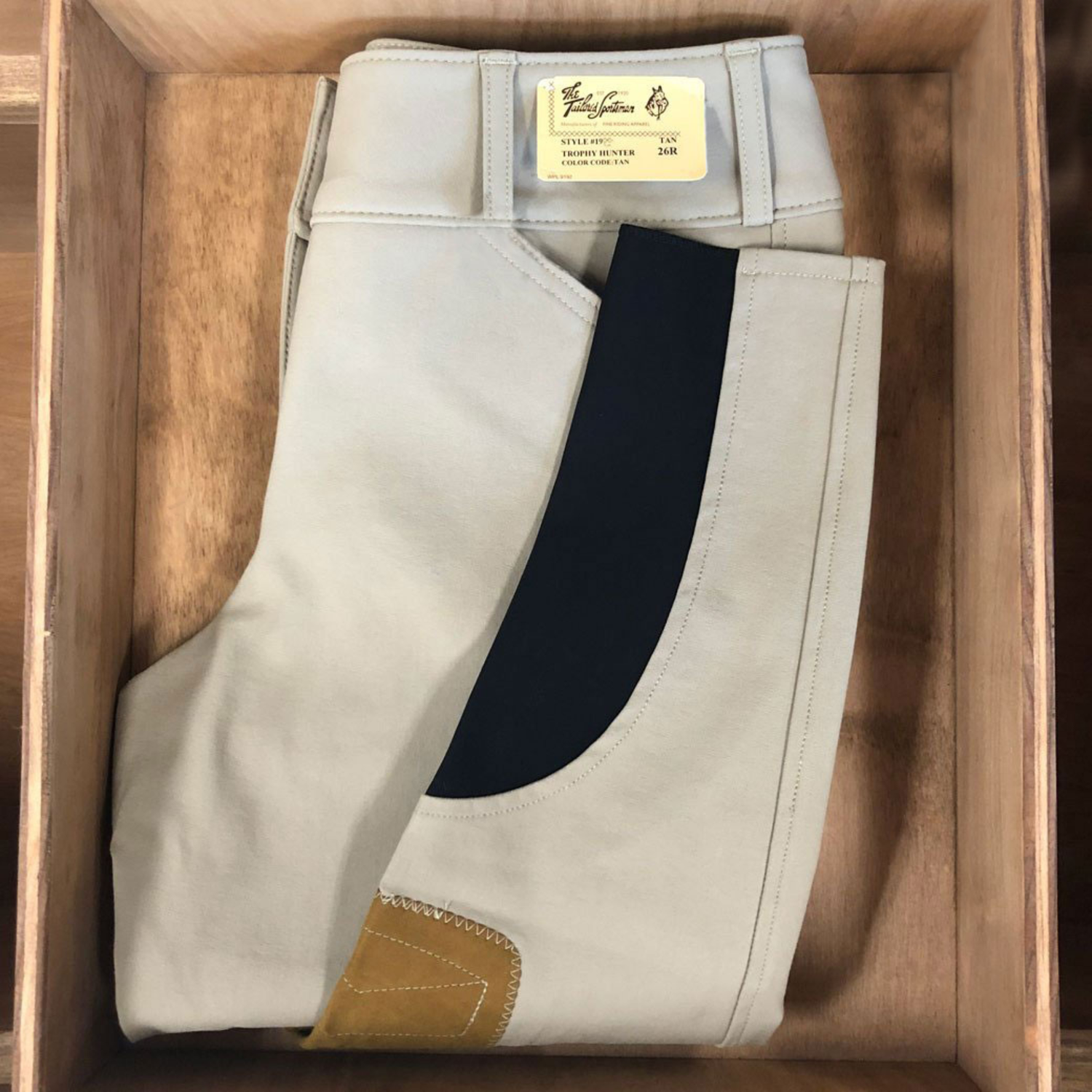 Tailored Sportsman Trophy Hunter, Mid Rise Side Zip Boot Sock Breech,  Tan