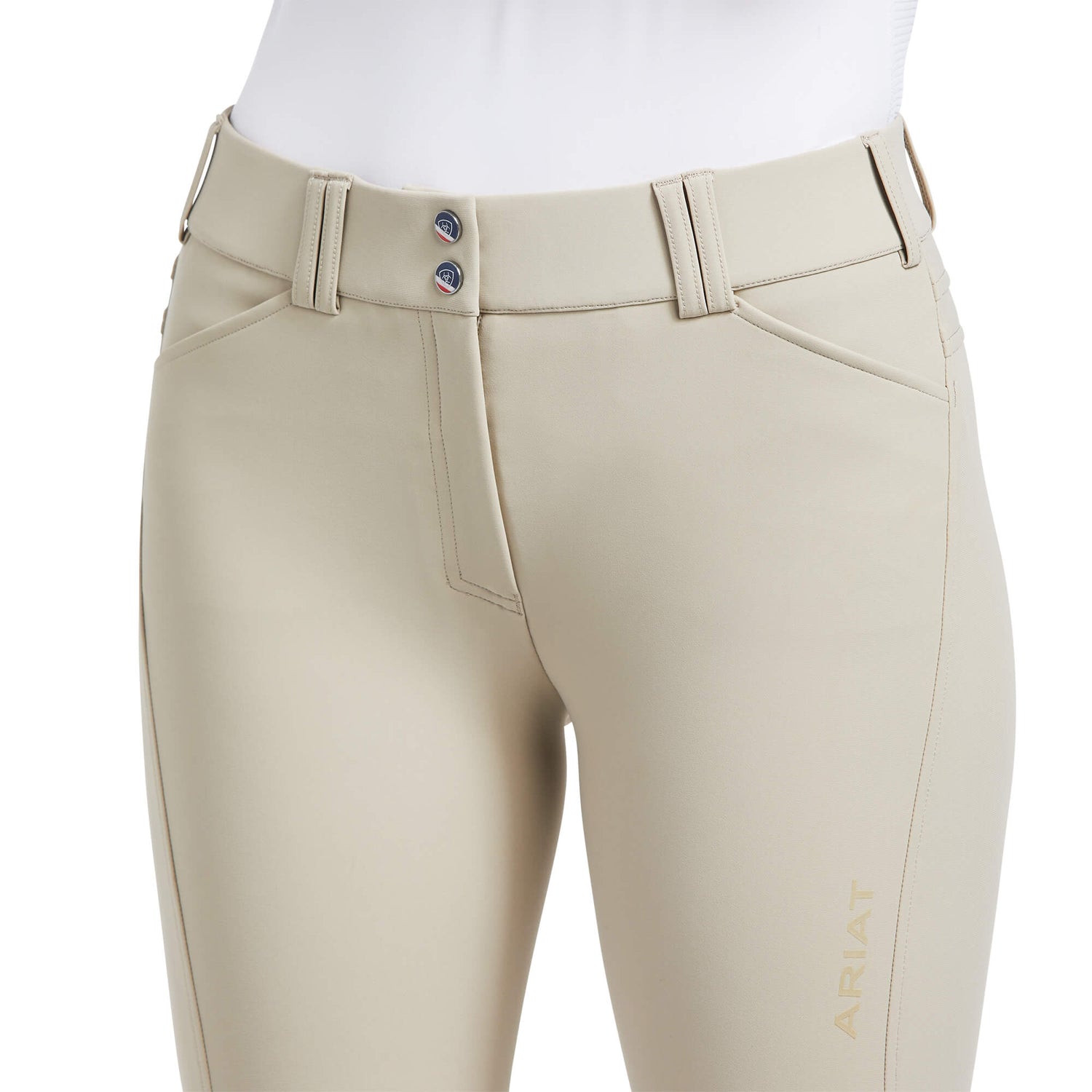 Ariat® Tri Factor Grip Knee Patch Breech, Tan