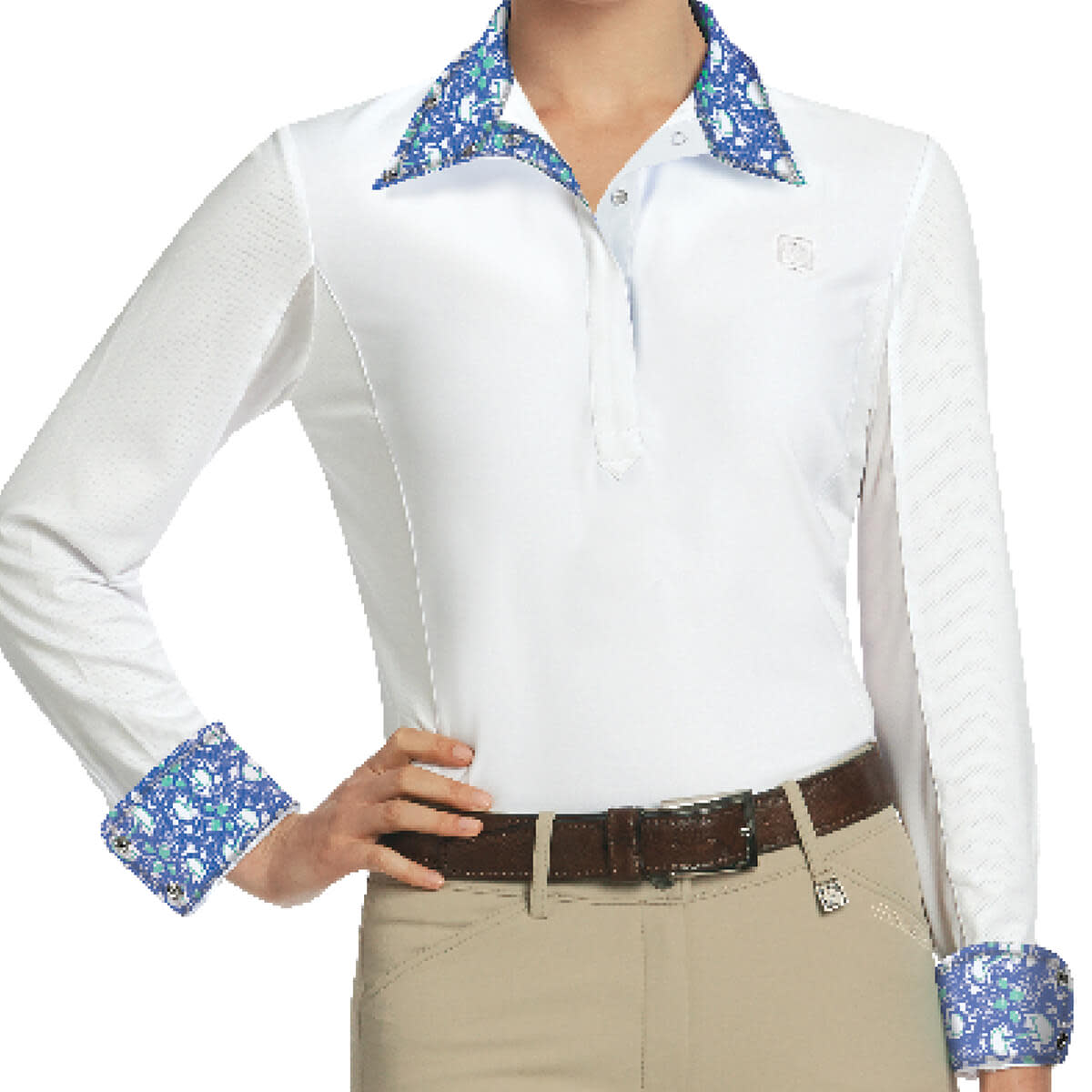 Romfh Lindsay Long Sleeved Show Shirt, Lilly Bits Very Peri/Mint