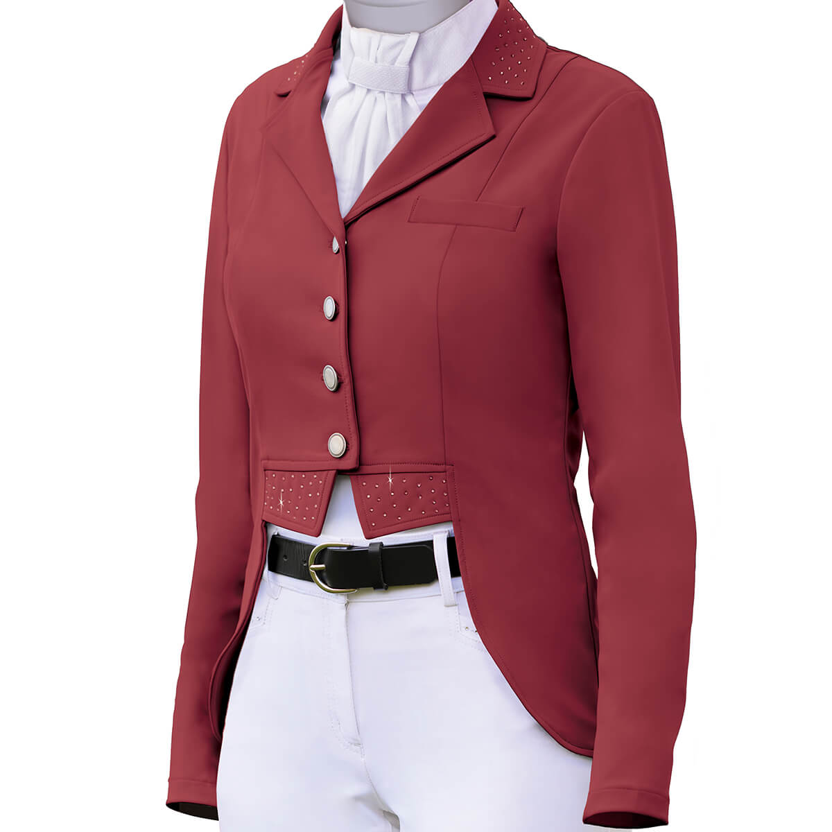 Ovation Elegance Dressage Short Tail Show Coat Burgundy