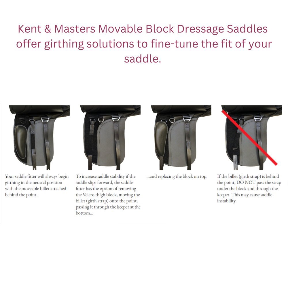 Kent &amp; Masters S-Series Movable Block Dressage Saddle