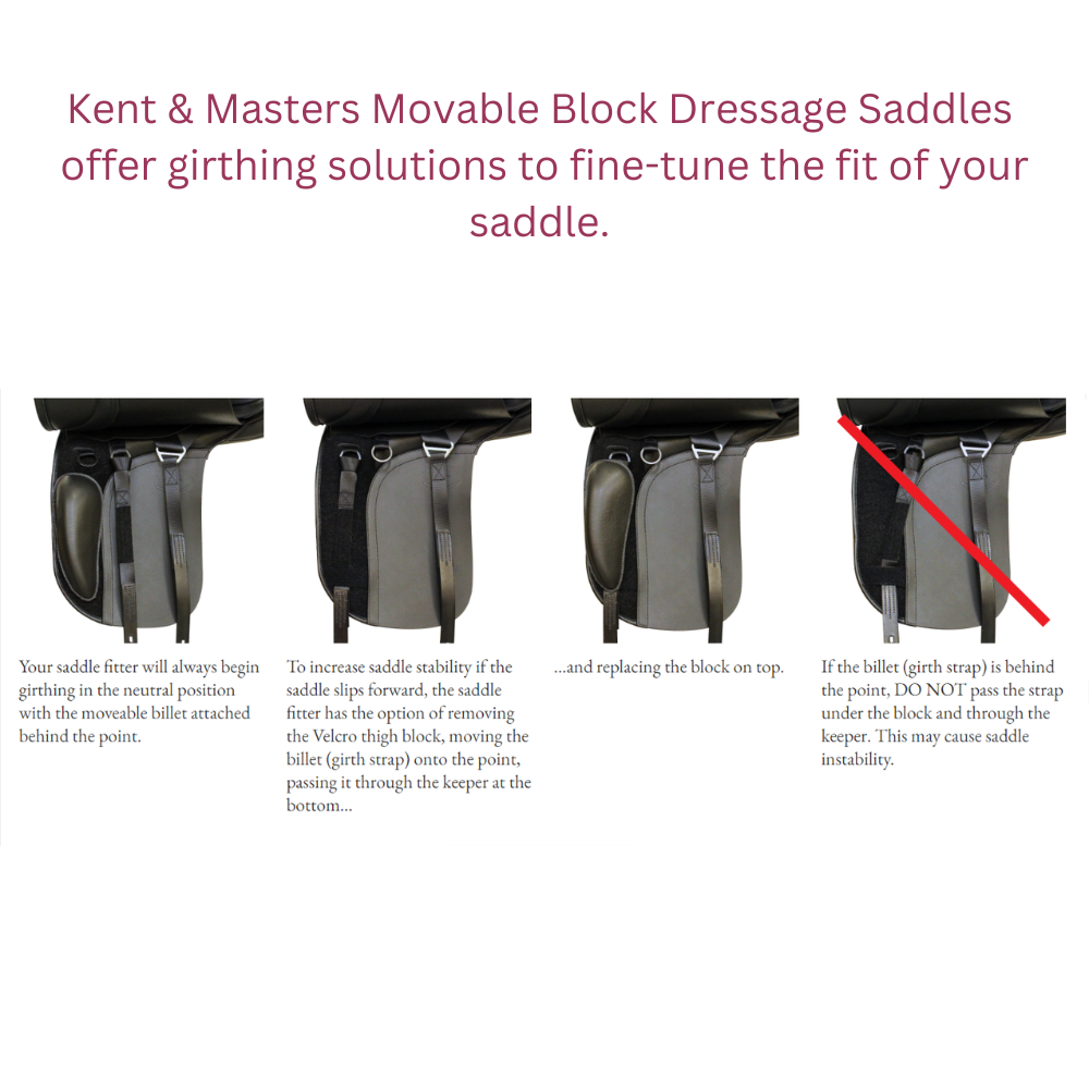 Kent &amp; Masters S-Series Movable Block Dressage Saddle 17.5"