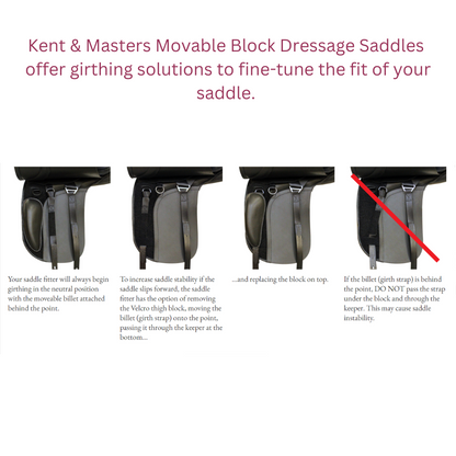 Kent &amp; Masters S-Series Movable Block Dressage Saddle