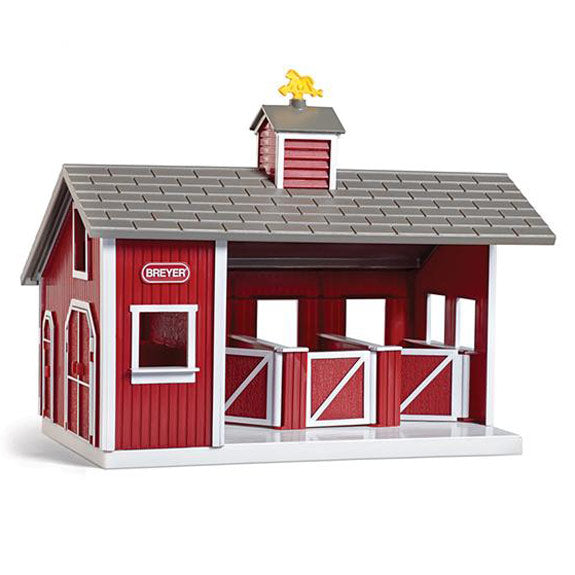 Breyer® Stablemates Red Stable Set with Two Horses