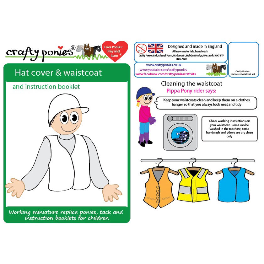 Crafty Ponies Helmet Cover & Vest Set with Booklet