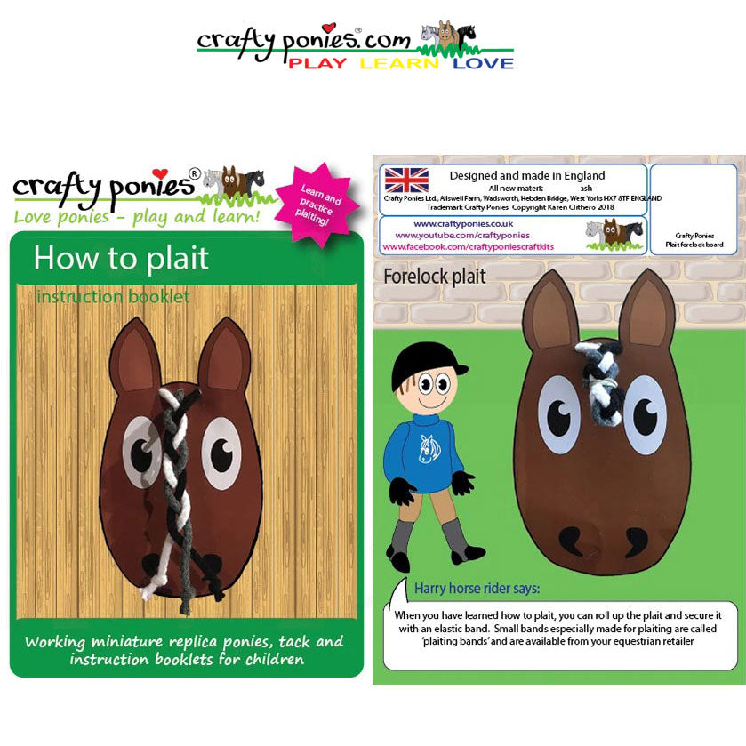 Crafty Ponies Forelock Braiding Board &amp; Booklet