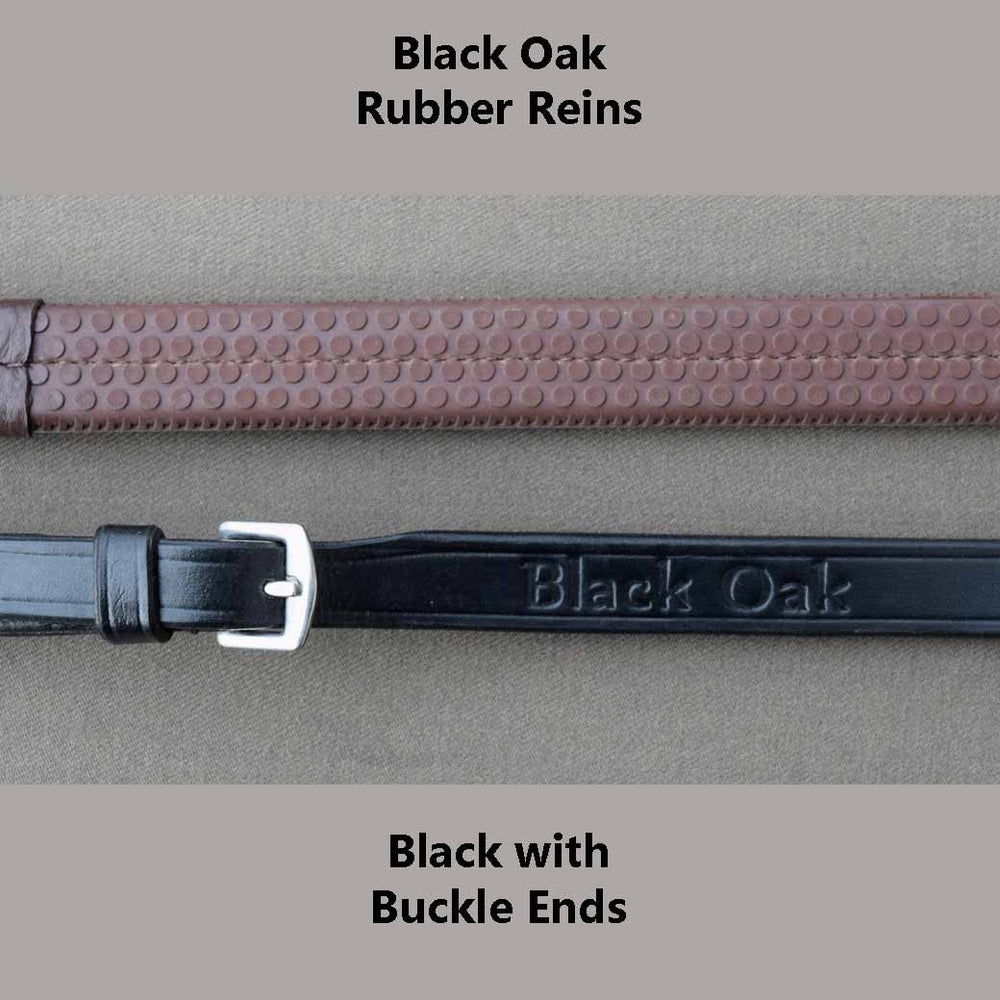 Black Oak Rubber Rubber Reins, Black