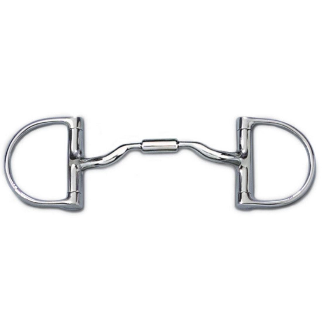 A silver Myler Dee without hooks, Level 2, for horse bits.