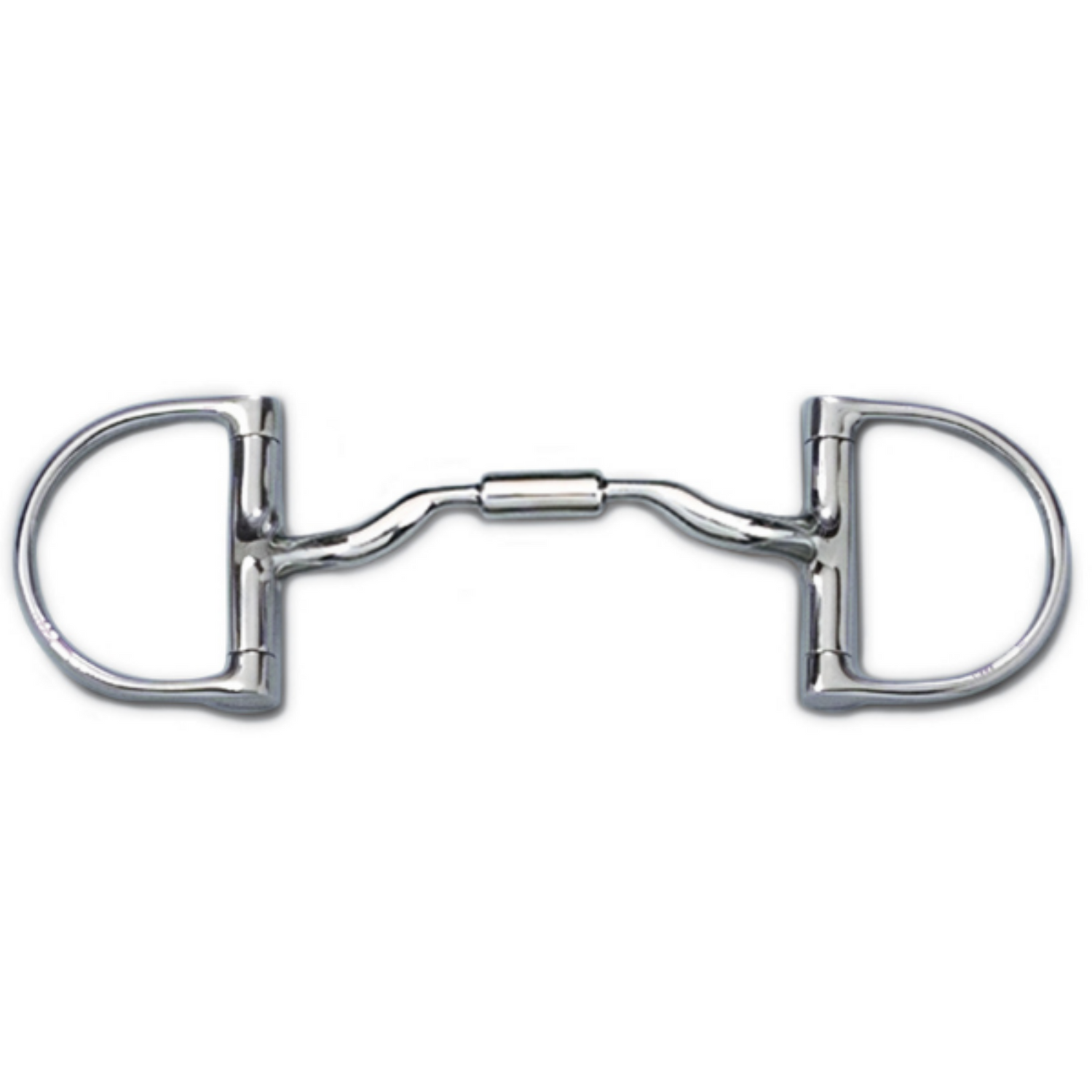 A silver Myler Dee without hooks, Level 2, for horse bits.