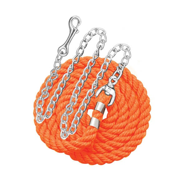 6' Solid Color Cotton Lead with Chain