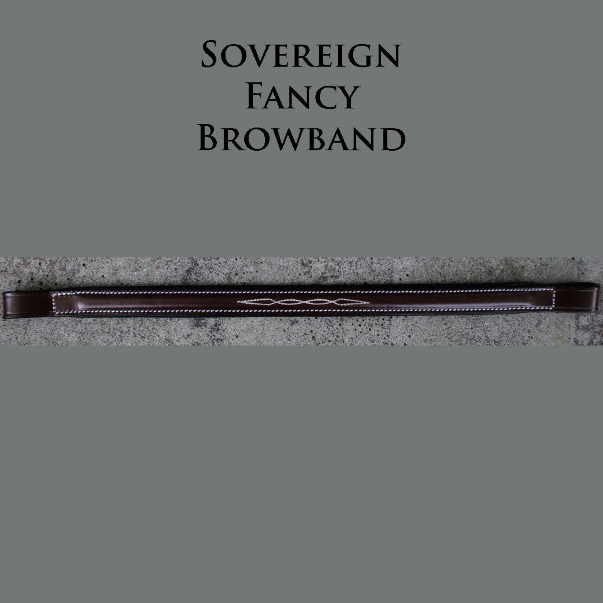 A close up of the KL Select Sovereign Fancy browband.