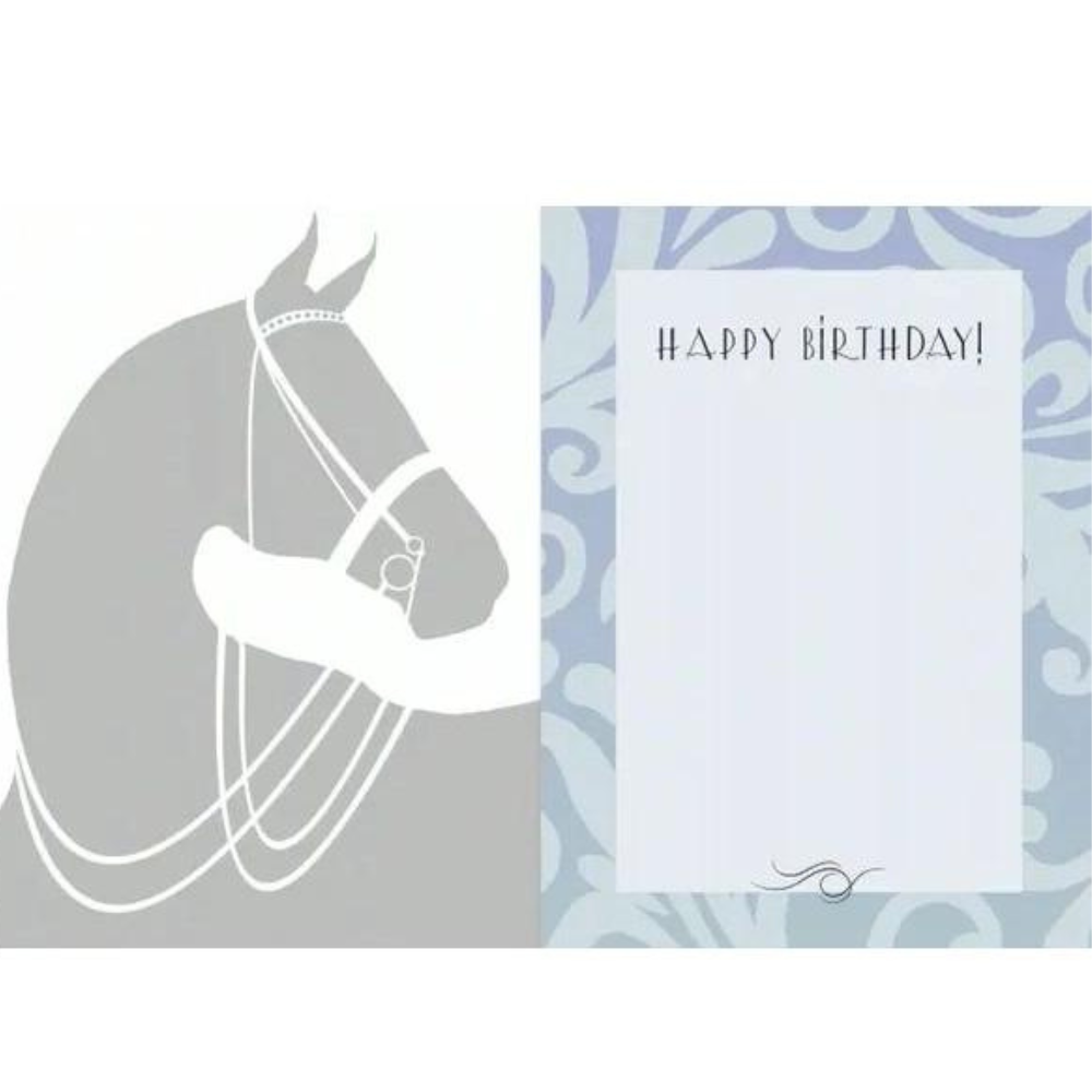 Birthday Card- Horse with Double Bridle