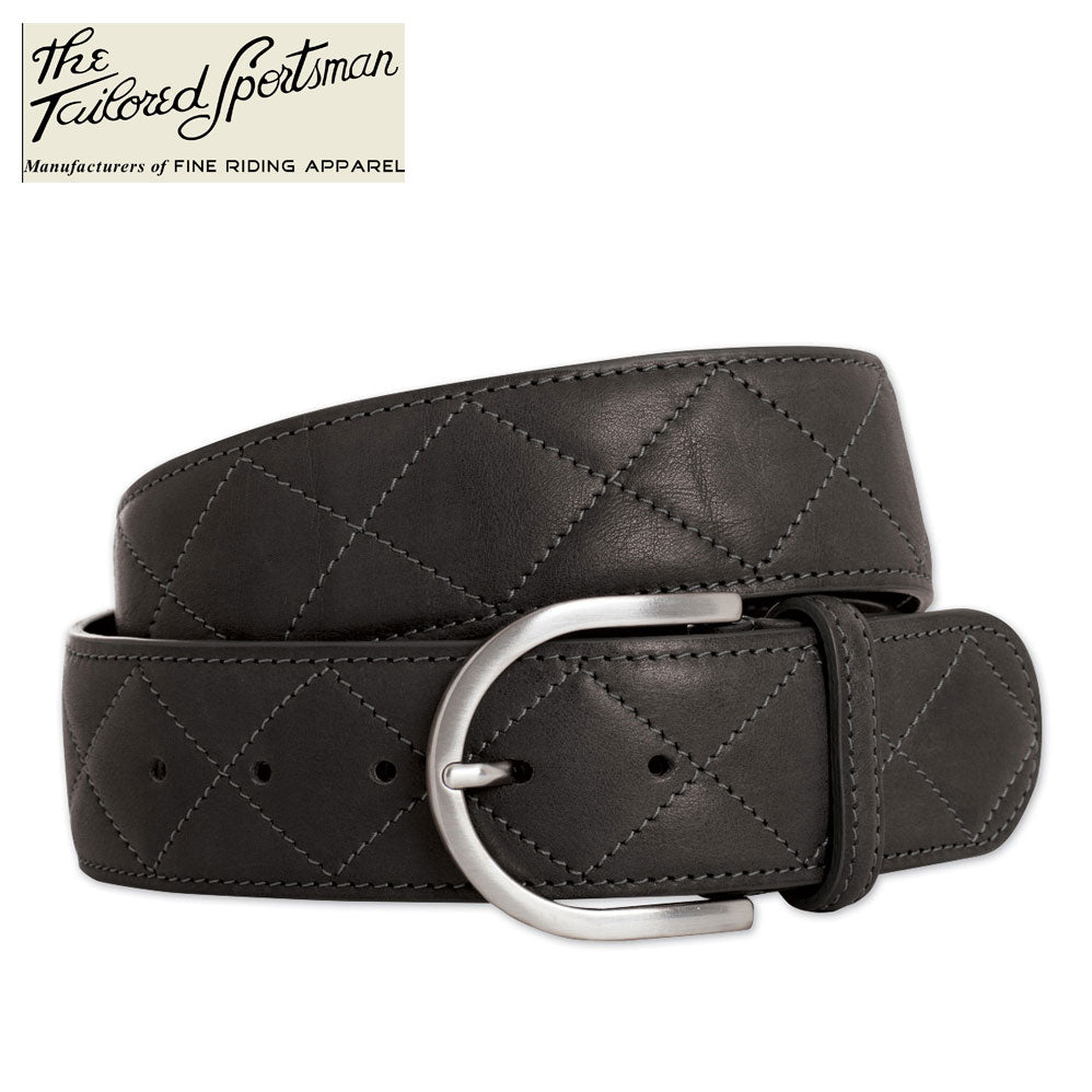 Tailored Sportsman Quilted C Belt, Black