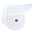A white SuperQuilt High Profile Pessoa Close Contact Pad with a short flap, featuring a label with a logo on the front.