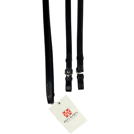 Red Barn XL Easy Grip Rubber Line Reins Blk Buckle