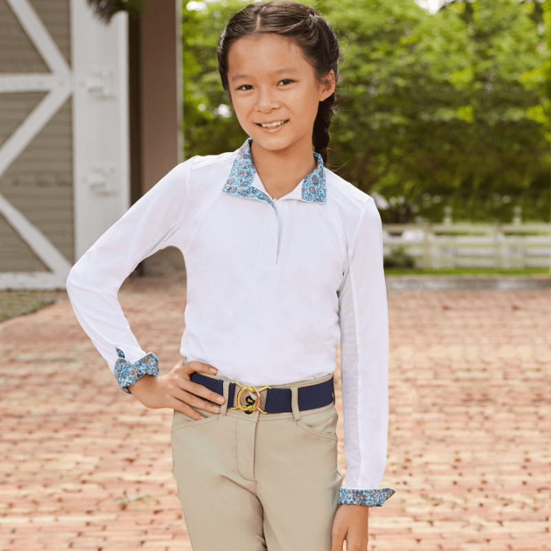 R.J. Classics Maddie Jr. 37.5 Show Shirt, Blue Paisley Floral