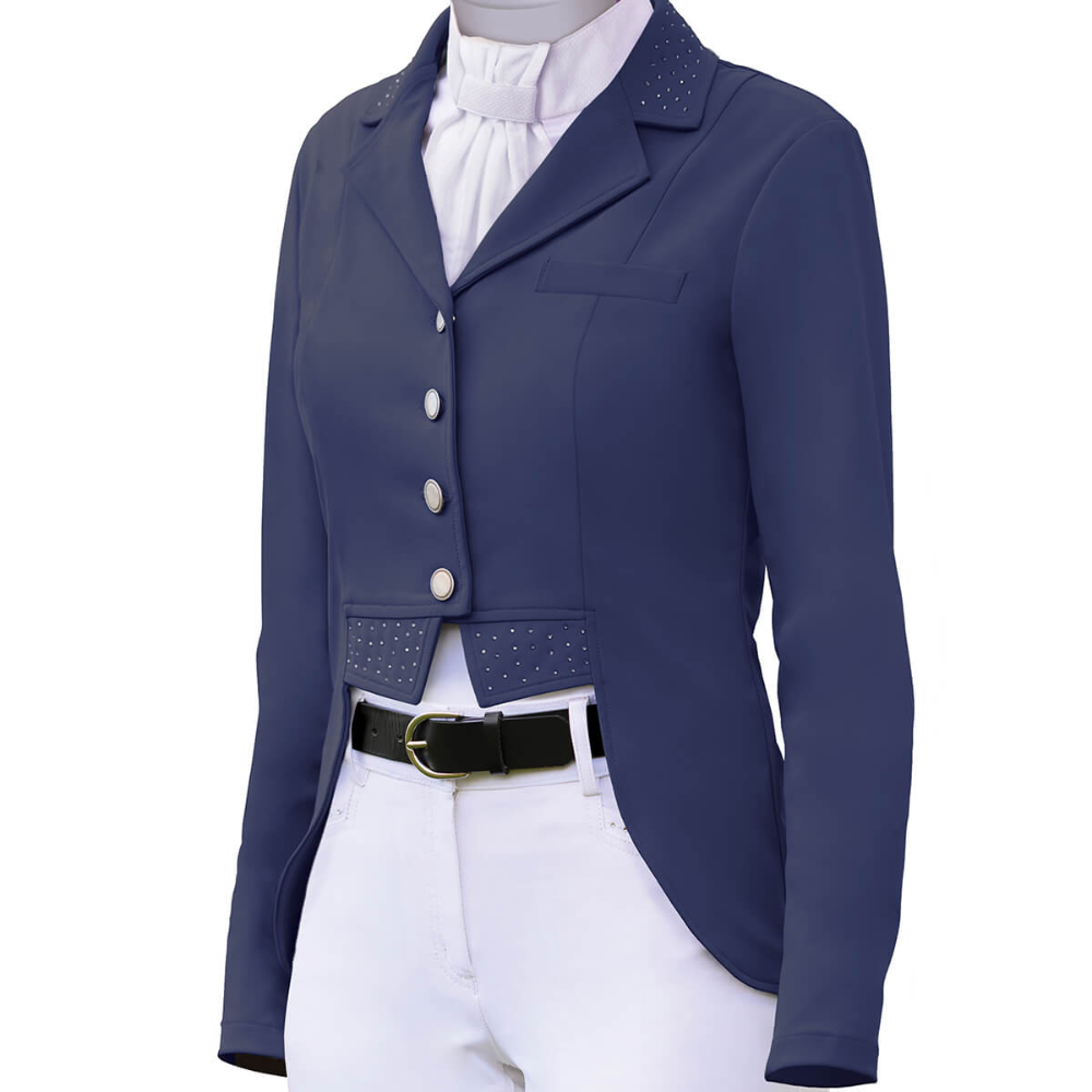 Ovation Elegance Dressage Short Tail Show Coat, Navy