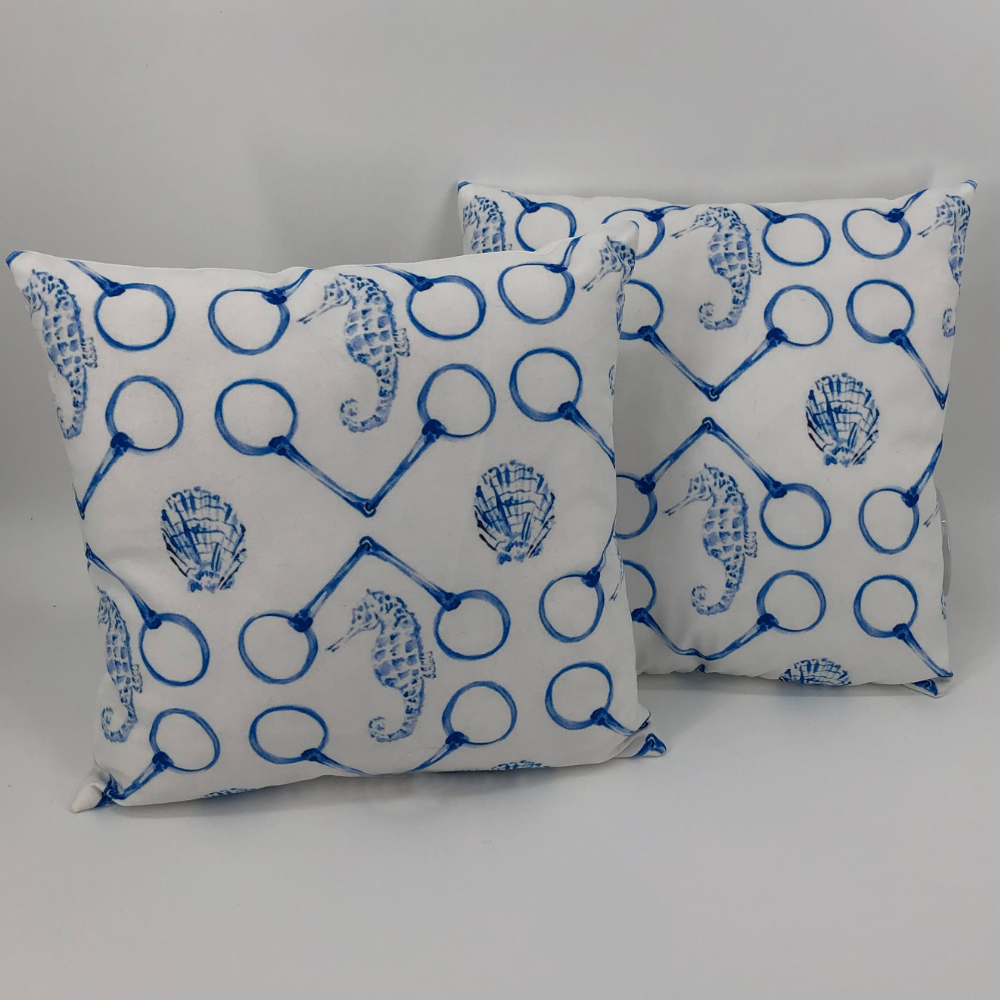 Sona Equestrian Seahorse and Bit Pillows
