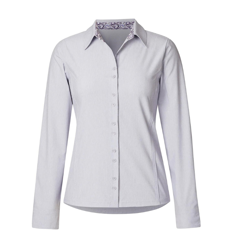 Kerrits® Equitate Button Up Shirt, Huckleberry
