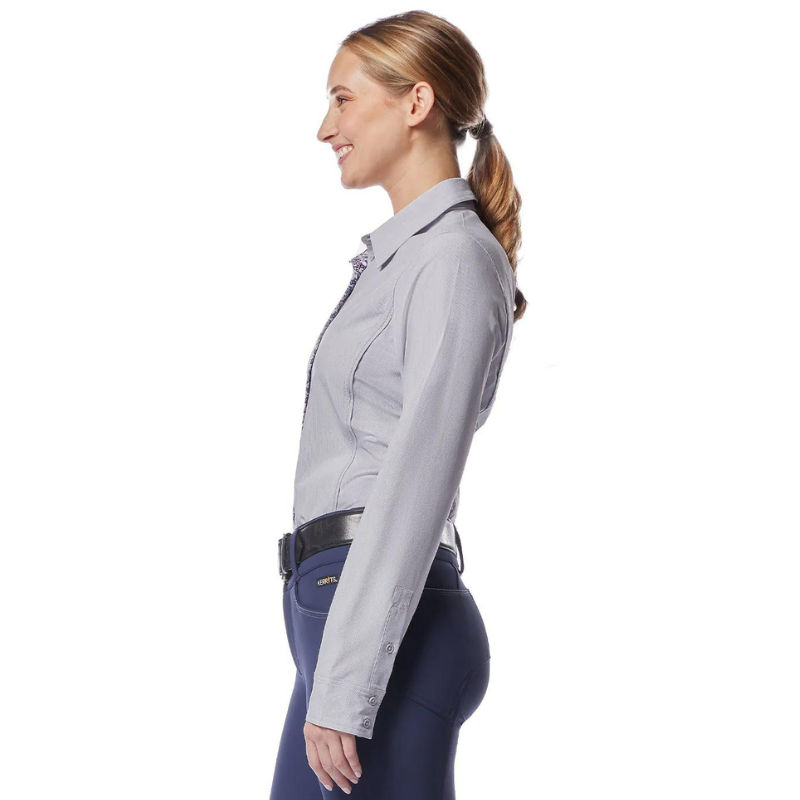 Kerrits® Equitate Button Up Shirt, Huckleberry