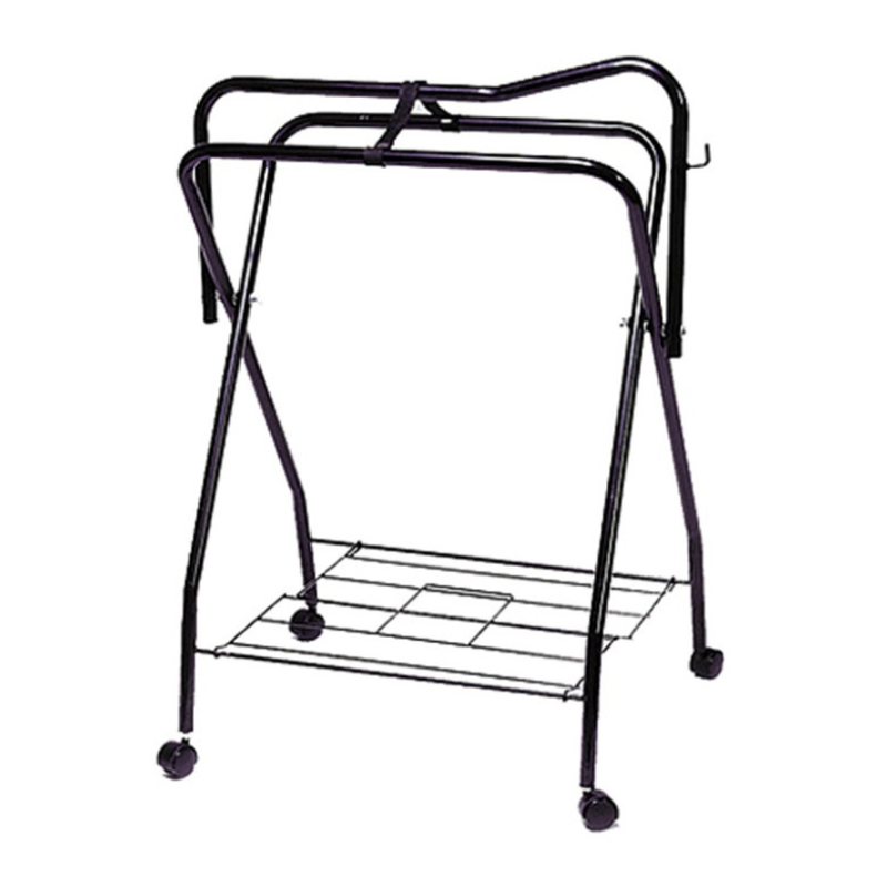 Folding Floor Saddle Stand with Wheels