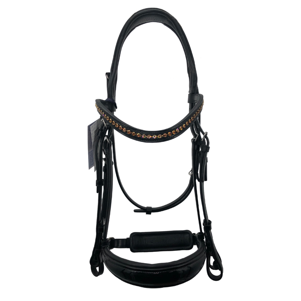 Passier Atlas Double Bridle, Topaz Wave Browband Patent Noseband