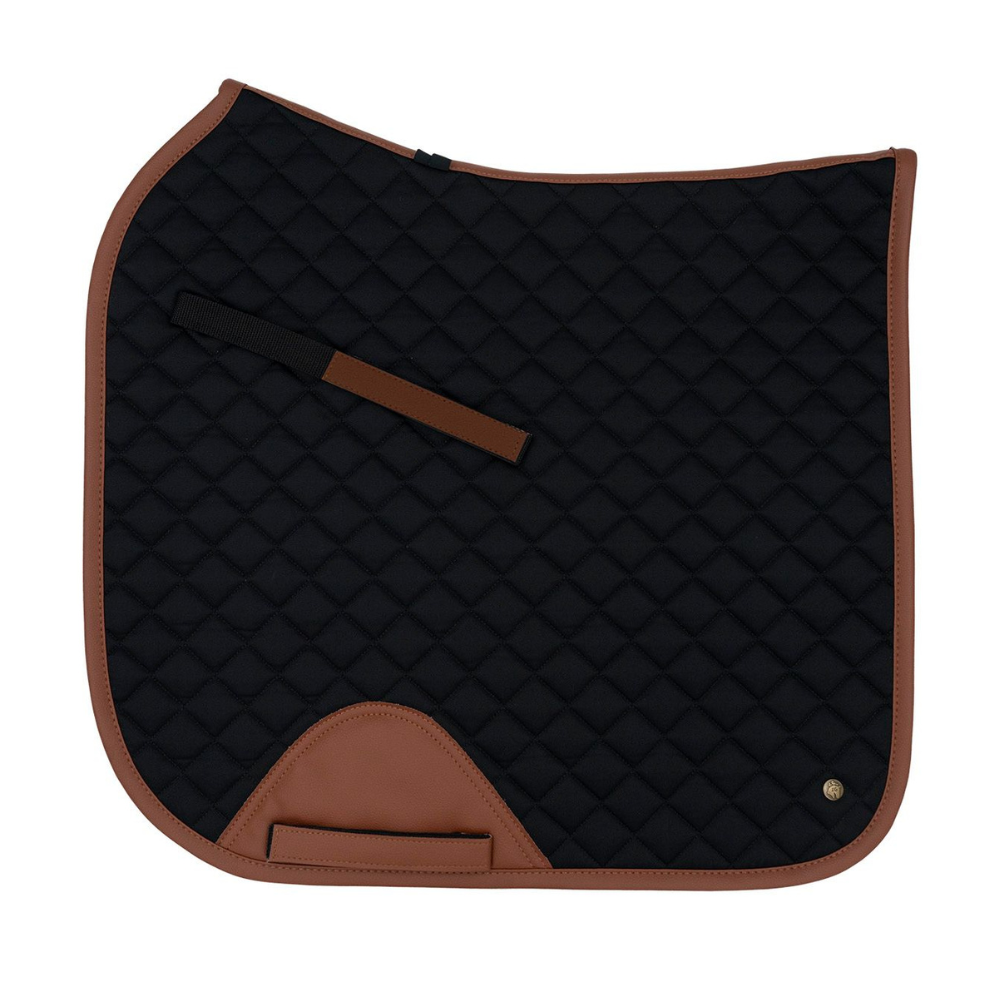 Sixteen Cypress Dressage Pad, Black &amp; Cognac