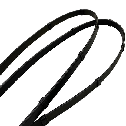 Red Barn 3/4&quot; Dressage Reins, Black, Pin End