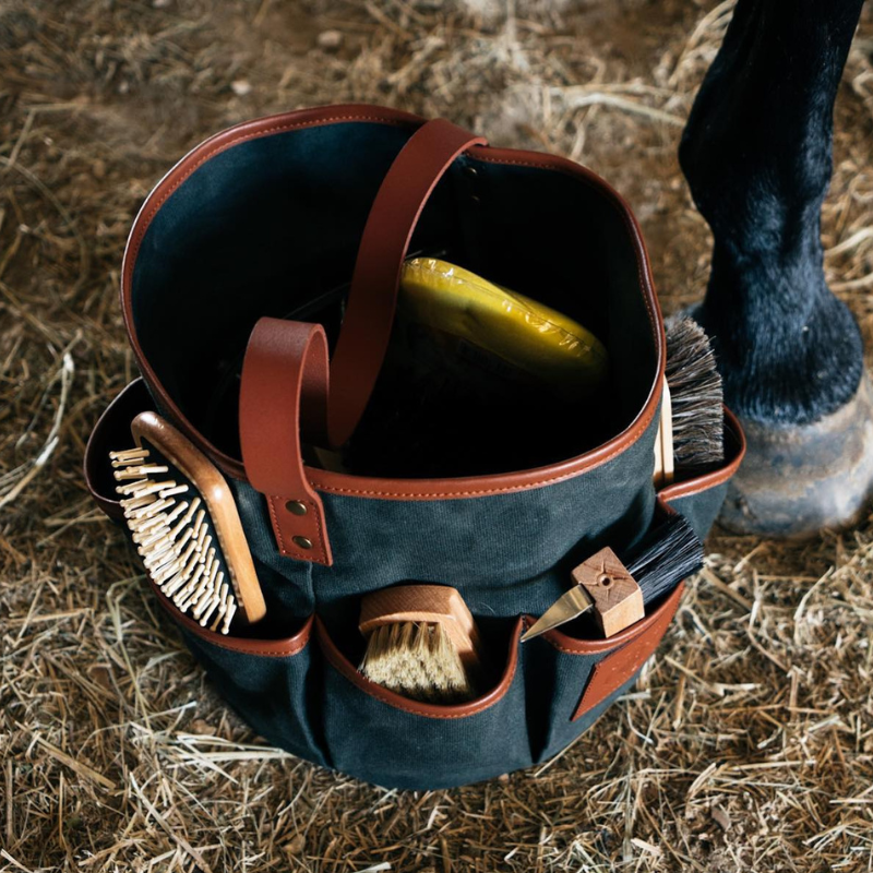 Sixteen Cypress Wax Canvas Grooming Tote Spruce