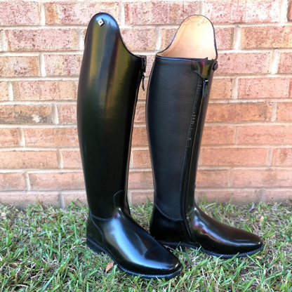 DeNiro Raffaello Brushed Black Dressage Boots MC (Short Medium)