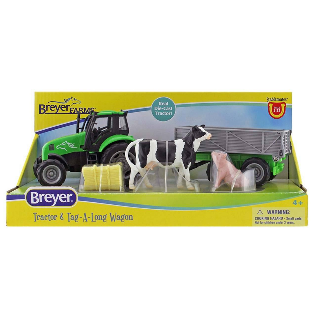Breyer Farms Tractor & Tag-A-Long Wagon